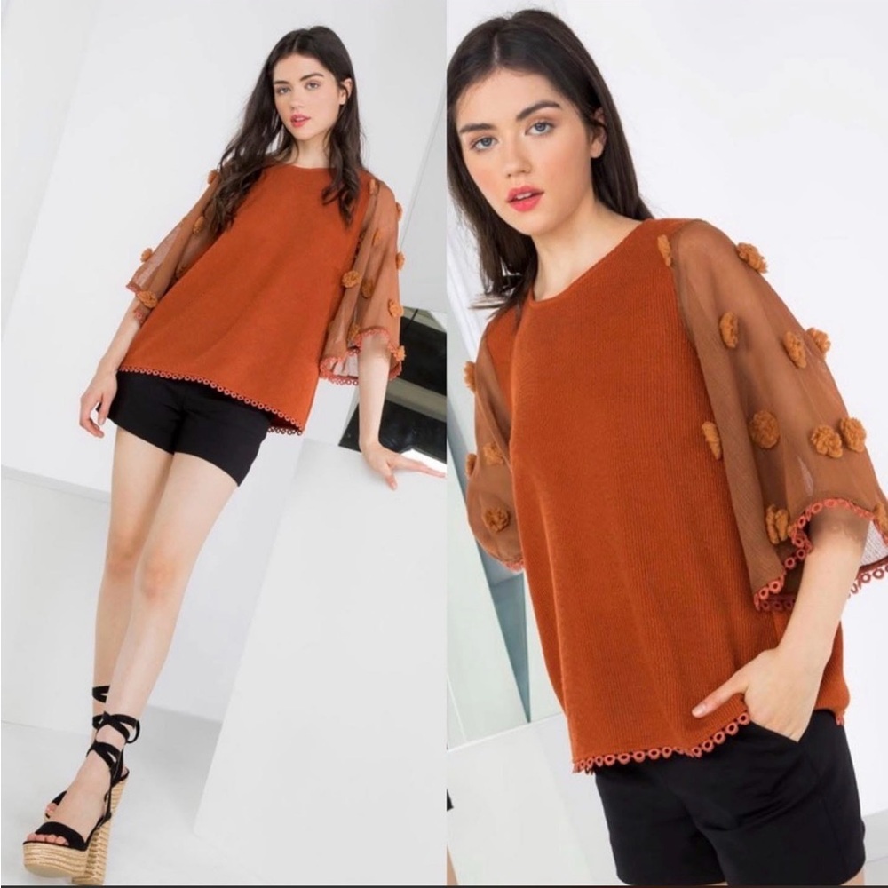 Anthropologie THML x Roolee Puff Sleeve Statement Blouse 🤎🍂✨ - Picture 16 of 16